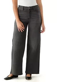 Women's High Rise Relaxed Wide Leg Tuxedo Jeans