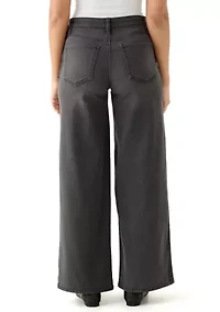 Women's High Rise Relaxed Wide Leg Tuxedo Jeans