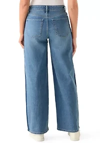 Women's High Rise Relaxed Wide Leg Tuxedo Jeans