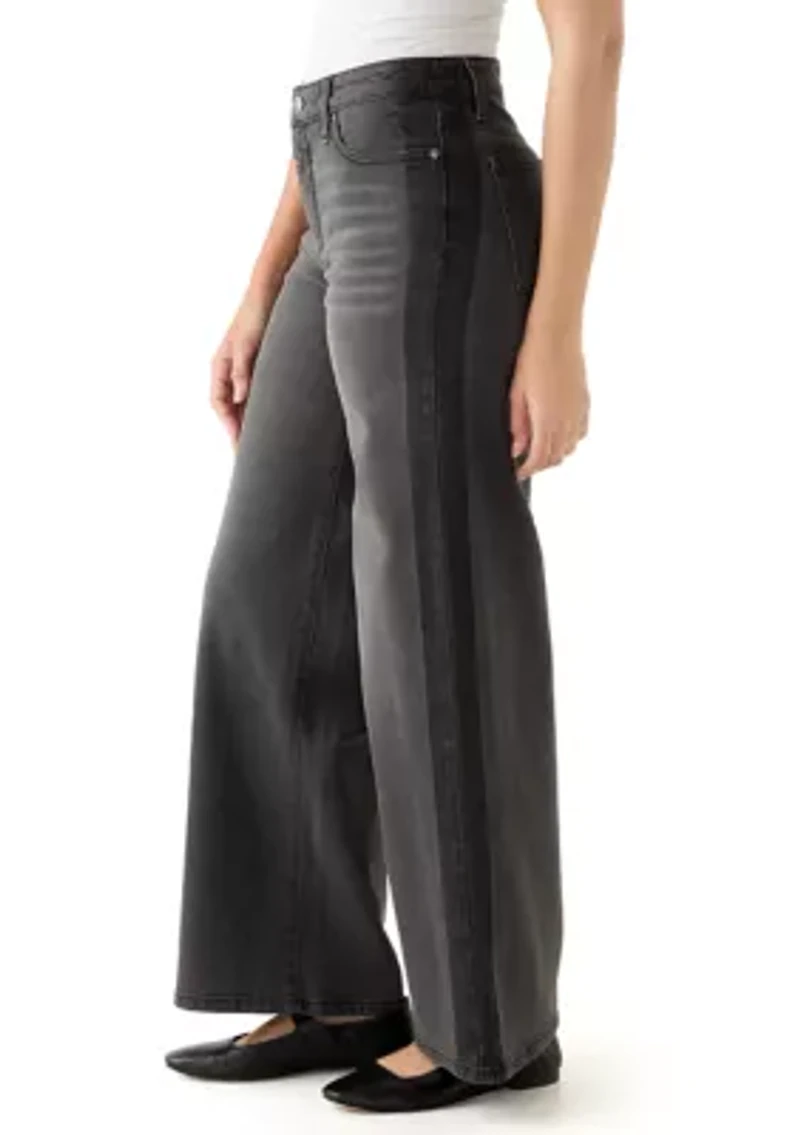 Women's High Rise Relaxed Wide Leg Tuxedo Jeans