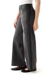 Women's High Rise Relaxed Wide Leg Tuxedo Jeans