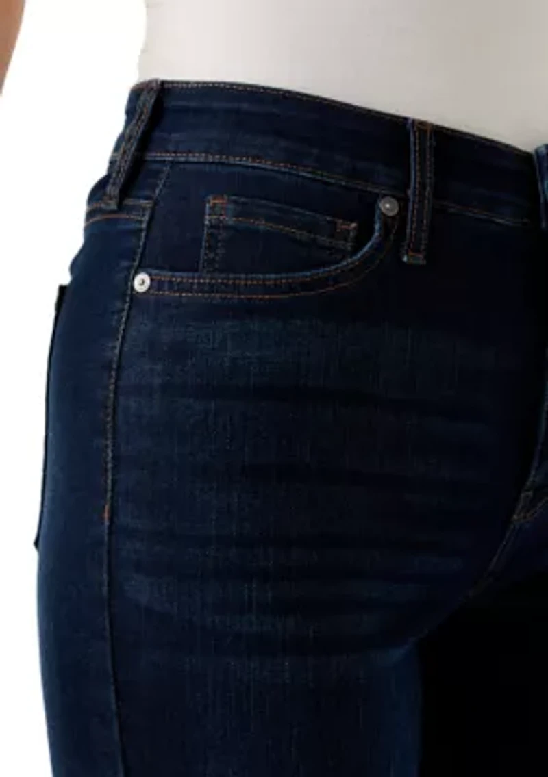 Women's High Rise Tall Cuff Straight Jeans