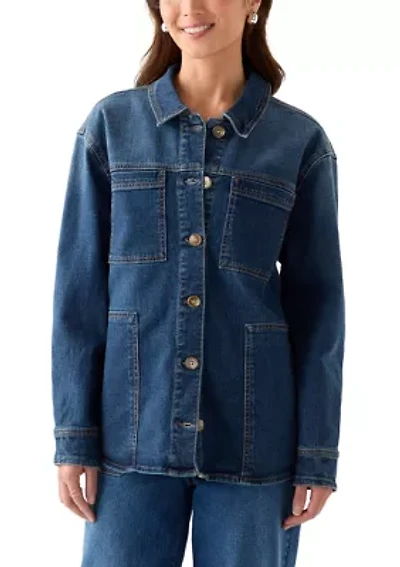 Petite Denim Shacket