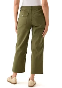 Women's Raw Edge Cropped Pants