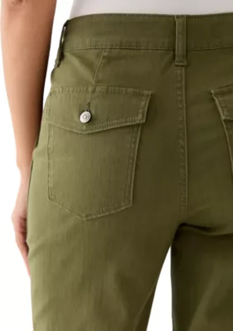 Women's Raw Edge Cropped Pants