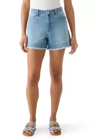 Women's Raw Edge Banded Shorts