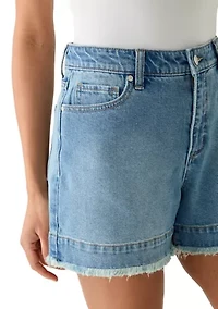 Women's Raw Edge Banded Shorts