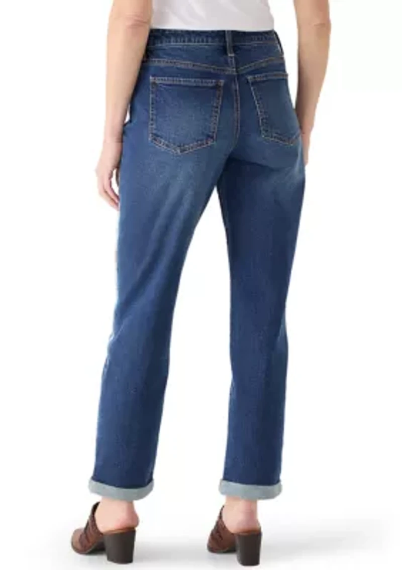 Women's Embroidered Aztec Cropped Jeans