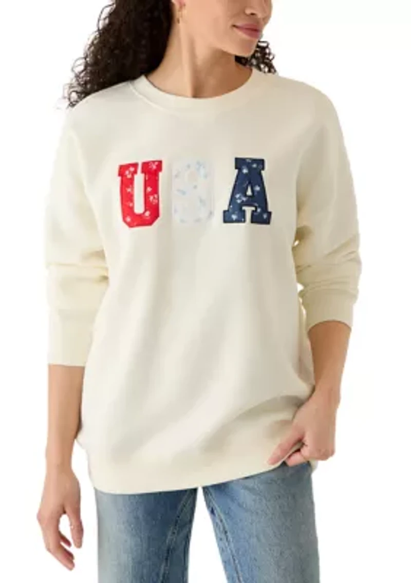 Women's Crew Neck USA Sweatshirt