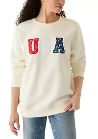 Women's Crew Neck USA Sweatshirt