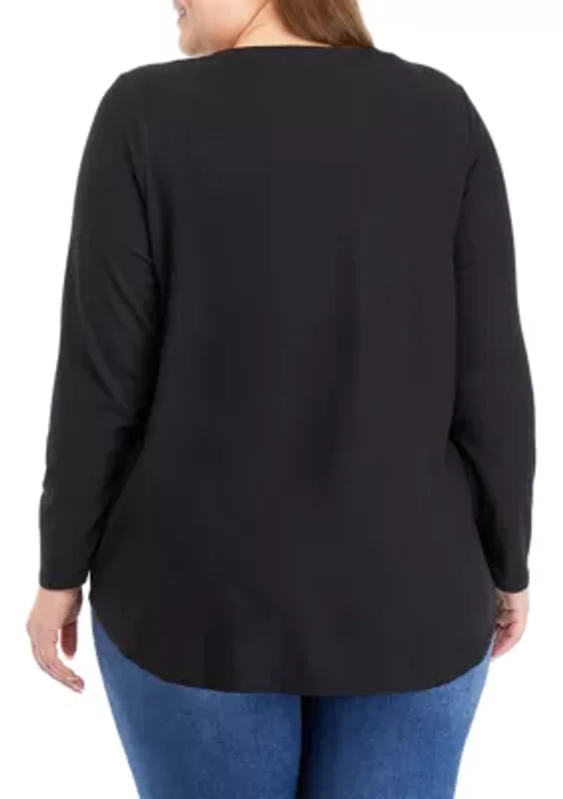 Plus Long Sleeve Yummy T-Shirt