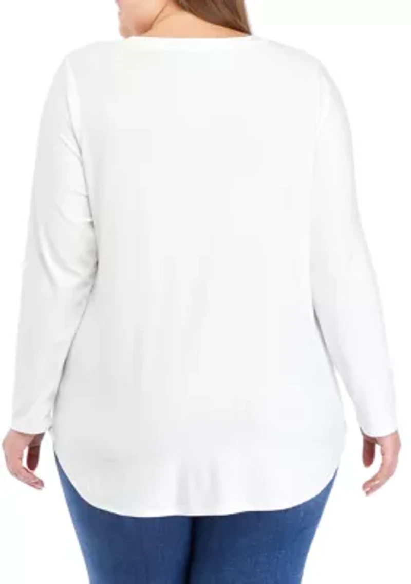 Plus Long Sleeve Yummy T-Shirt