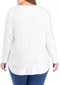 Plus Long Sleeve Yummy T-Shirt