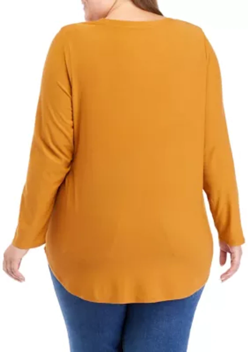 Plus Long Sleeve Yummy T-Shirt