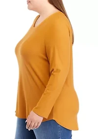 Plus Long Sleeve Yummy T-Shirt