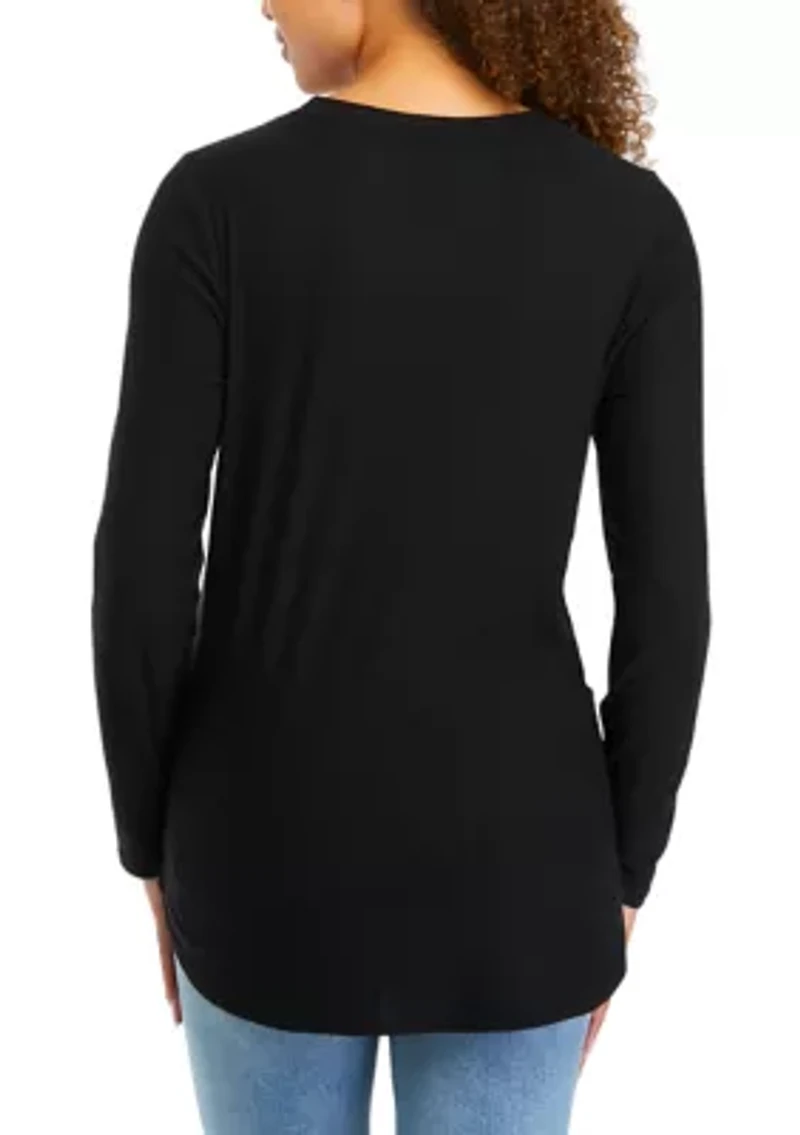 Juniors' Long Sleeve Yummy T-Shirt