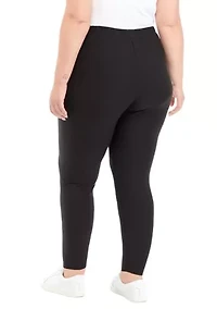 Plus High Rise Pocket Pull On Leggings