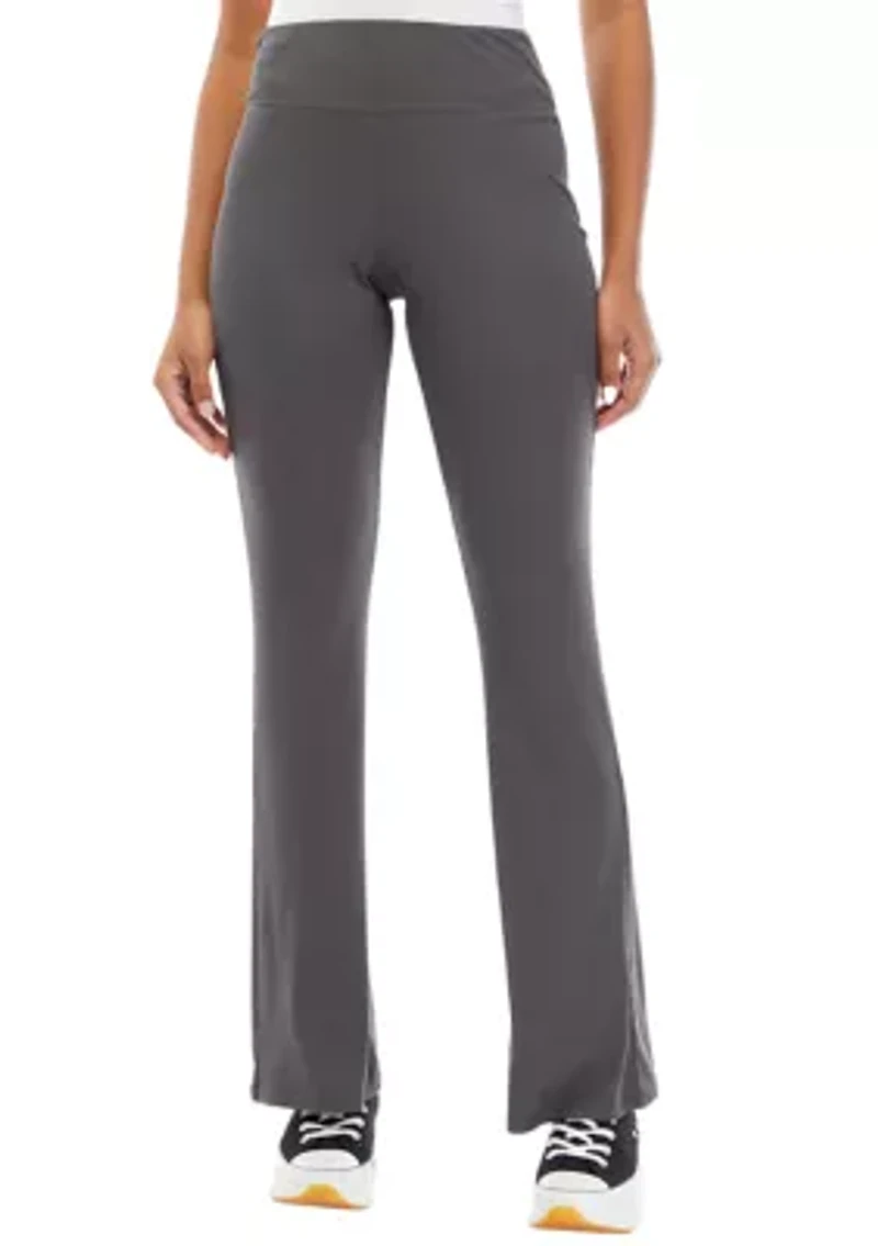 Juniors' Pull On Ribbed Flare Pants