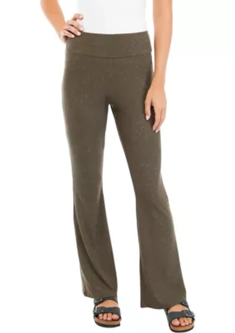 Juniors' Pull On Ribbed Flare Pants