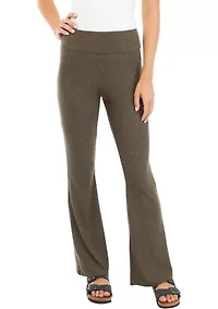 Juniors' Pull On Ribbed Flare Pants