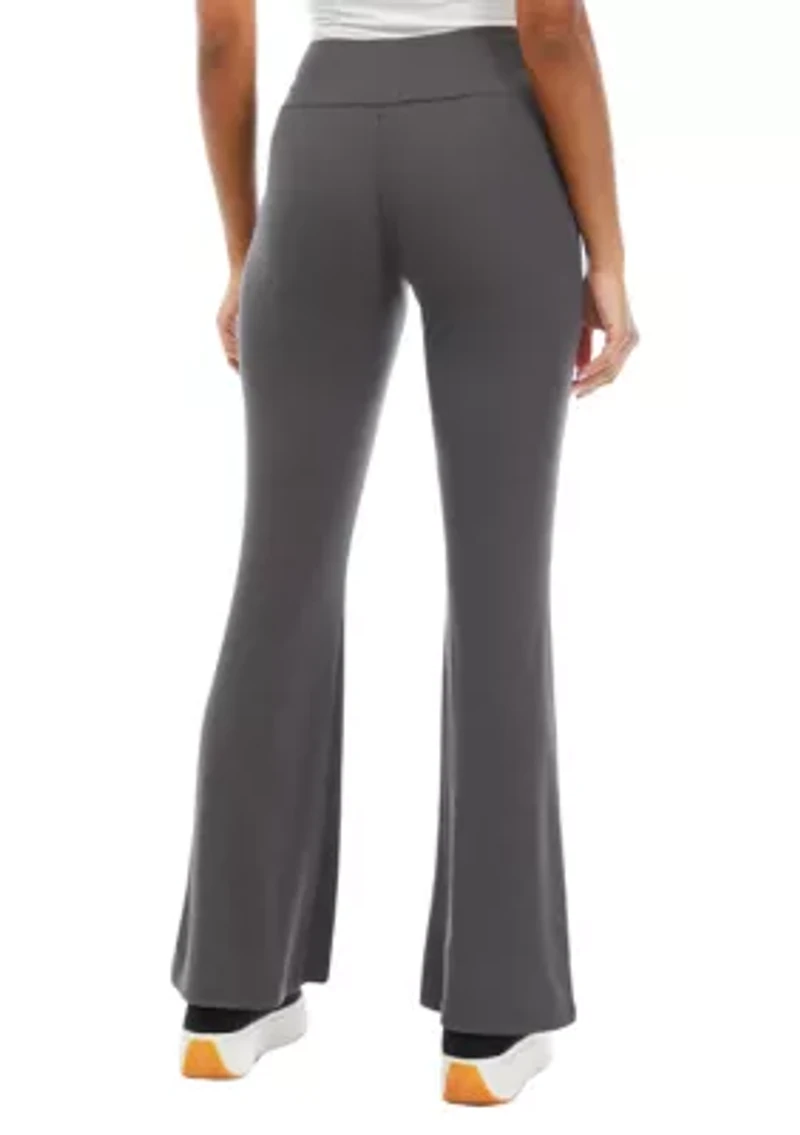 Juniors' Pull On Ribbed Flare Pants