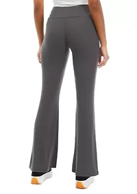Juniors' Pull On Ribbed Flare Pants