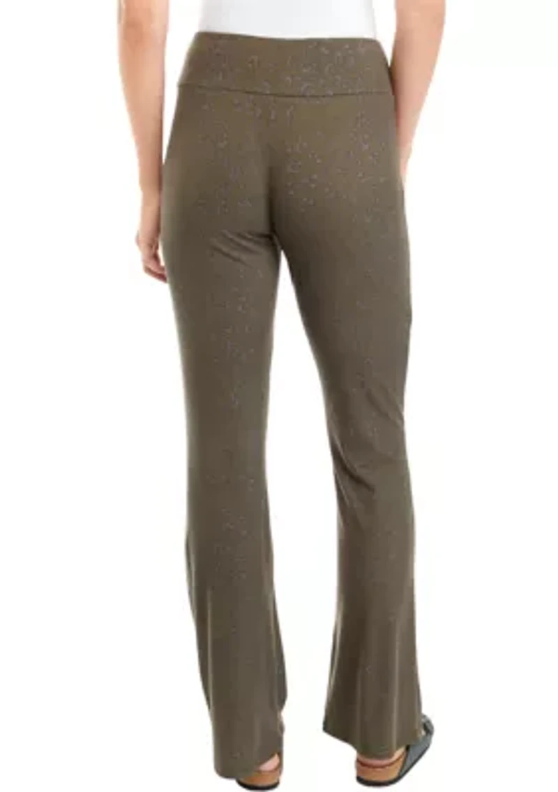 Juniors' Pull On Ribbed Flare Pants
