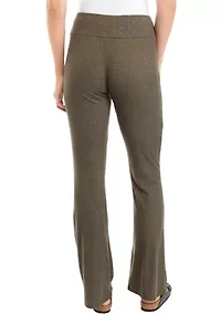 Juniors' Pull On Ribbed Flare Pants