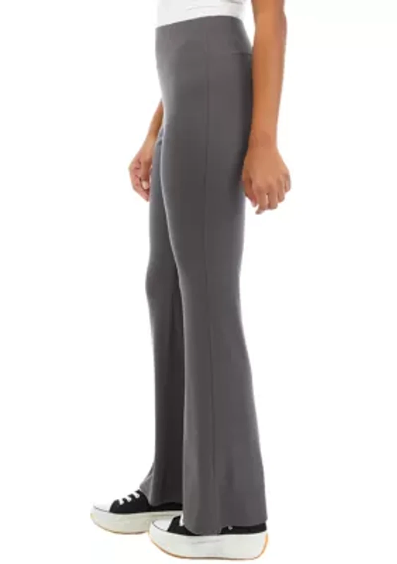 Juniors' Pull On Ribbed Flare Pants