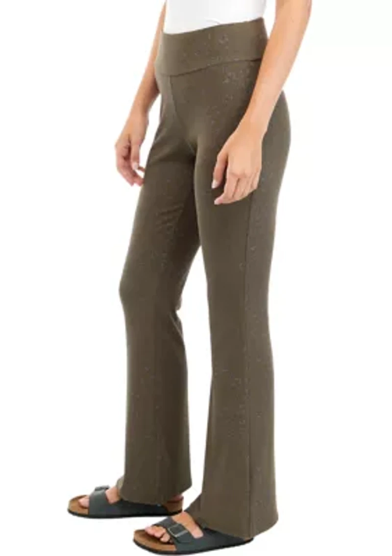 Juniors' Pull On Ribbed Flare Pants