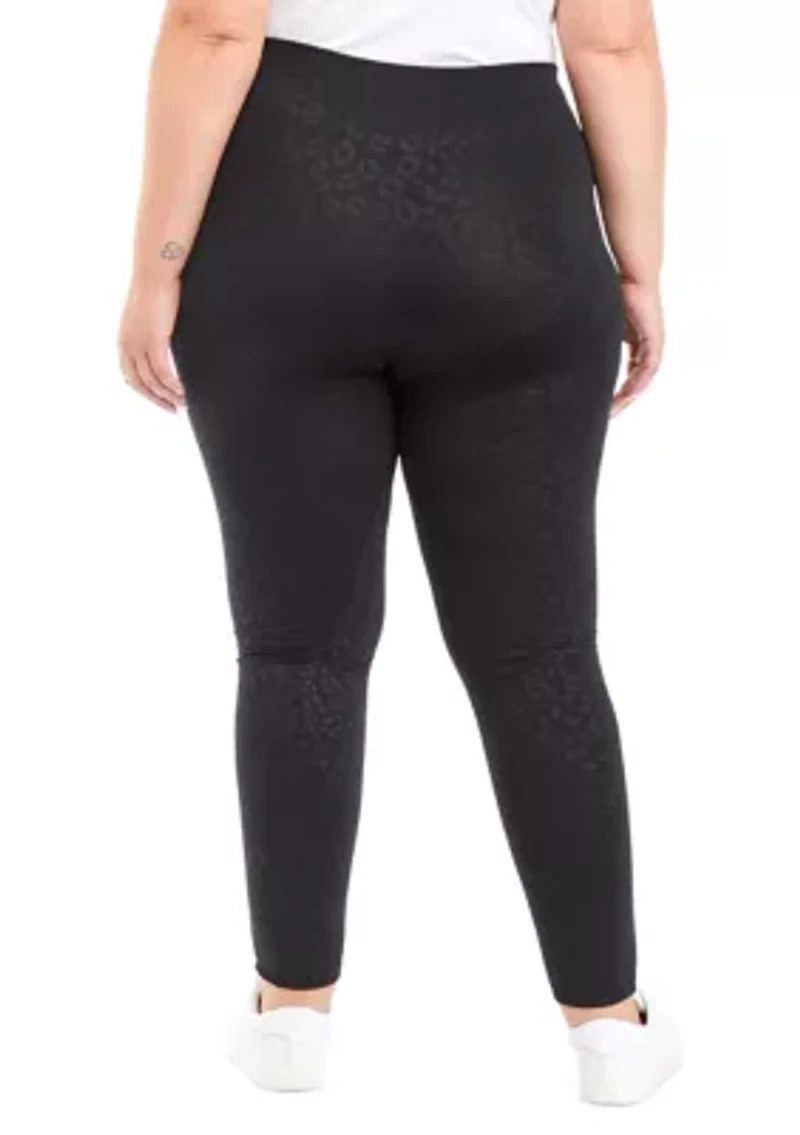 Plus Jacquard Fleece Leggings