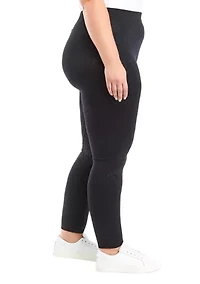 Plus Jacquard Fleece Leggings