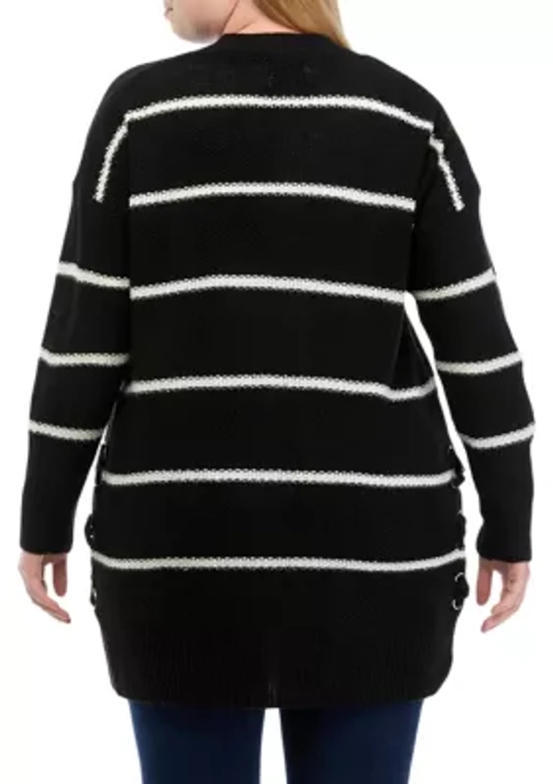 Plus Long Sleeve Duster Cardigan