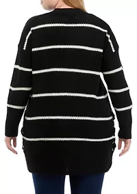 Plus Long Sleeve Duster Cardigan