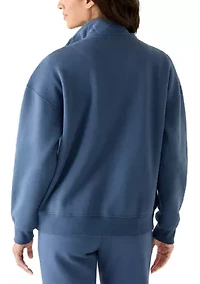 Women's Mock Neck Comfy Fleece Pullover