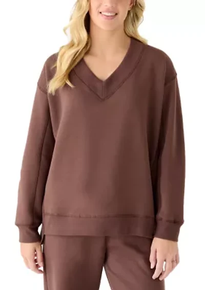 Women's V-Neck Oversized Pullover