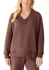 Women's V-Neck Oversized Pullover