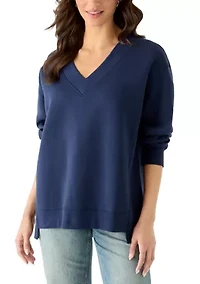 Women's V-Neck Oversized Pullover