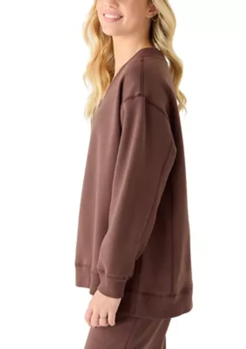 Women's V-Neck Oversized Pullover