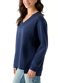 Women's V-Neck Oversized Pullover