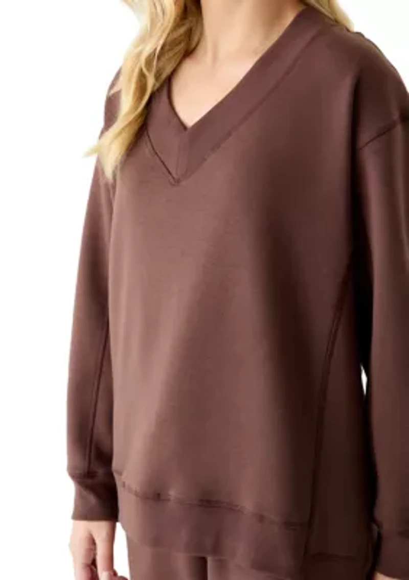 Women's V-Neck Oversized Pullover