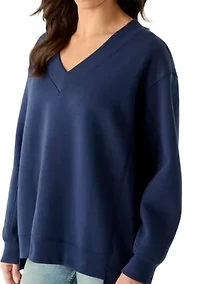Women's V-Neck Oversized Pullover