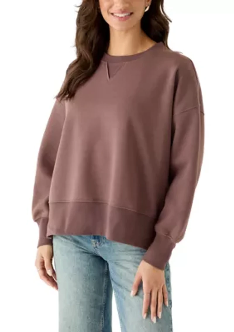 Women's Crew Neck Comfy Fleece Pullover