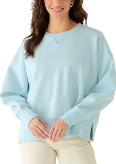 Women's Crew Neck Comfy Fleece Pullover