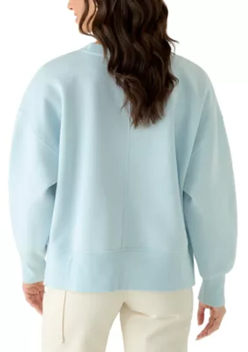 Women's Crew Neck Comfy Fleece Pullover