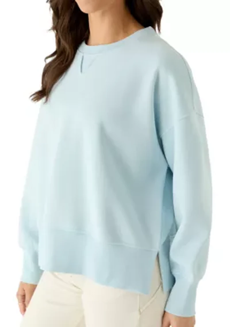 Women's Crew Neck Comfy Fleece Pullover