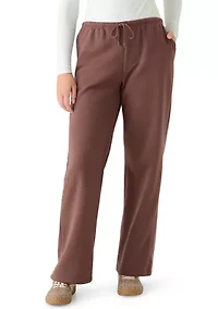 Women's Wide Leg Drawstring Waist Pull On Pants