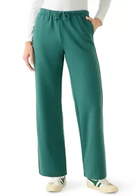 Women's Wide Leg Drawstring Waist Pull On Pants