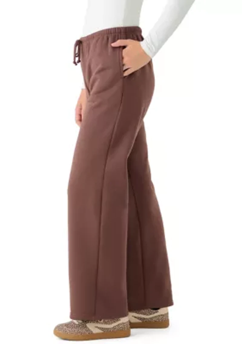 Women's Wide Leg Drawstring Waist Pull On Pants