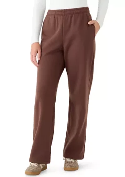 Women's Foldover Waistband Wide Leg Pants